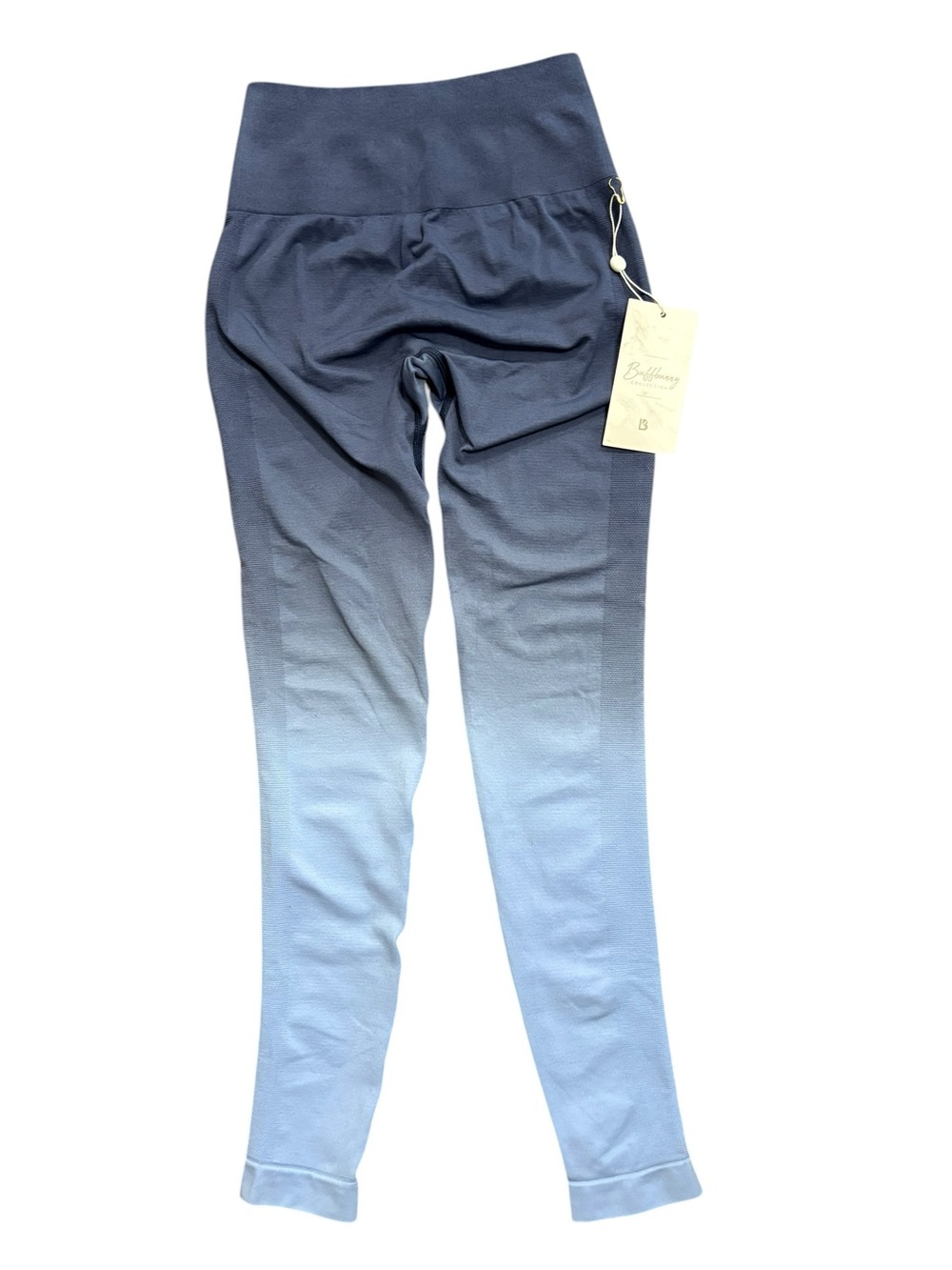 Buffbunny Synergy Seamless Leggings Rainwater Blue Ombre Scrunch Size Small